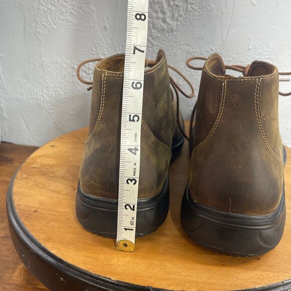 Dr Comfort Leather Chukka Boots Men 14M Brown Casual Lace Up Comfort Sole Preppy main image 6